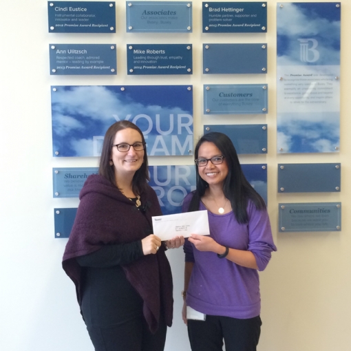 Busey Bank's Mitzi Villalon (right) presents a check to Crime Stoppers' Treasurer Dawn Coyne. Busey Bank's Mitzi Villalon (right) presents a check to Crime Stoppers' Treasurer Dawn Coyne.